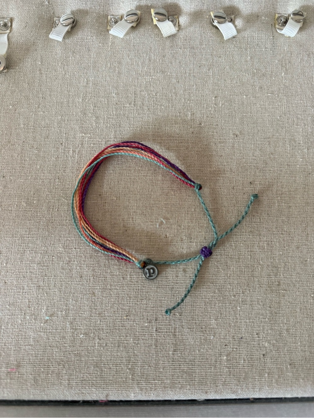 Handmade Multicolored String Bracelet - Rainbow Threads - Picture 2 of 2
